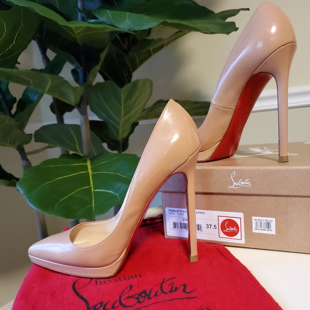 Christian Louboutin Pigalle Plato 140mm Nude 37.5